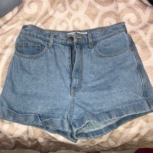 AA high waist jean shorts